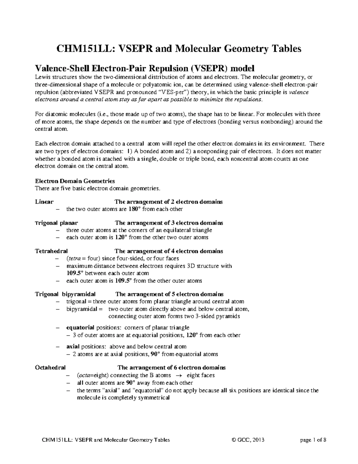 Lab Report for Chem 912A - Introduction to Basic Laboratory Techniques ...