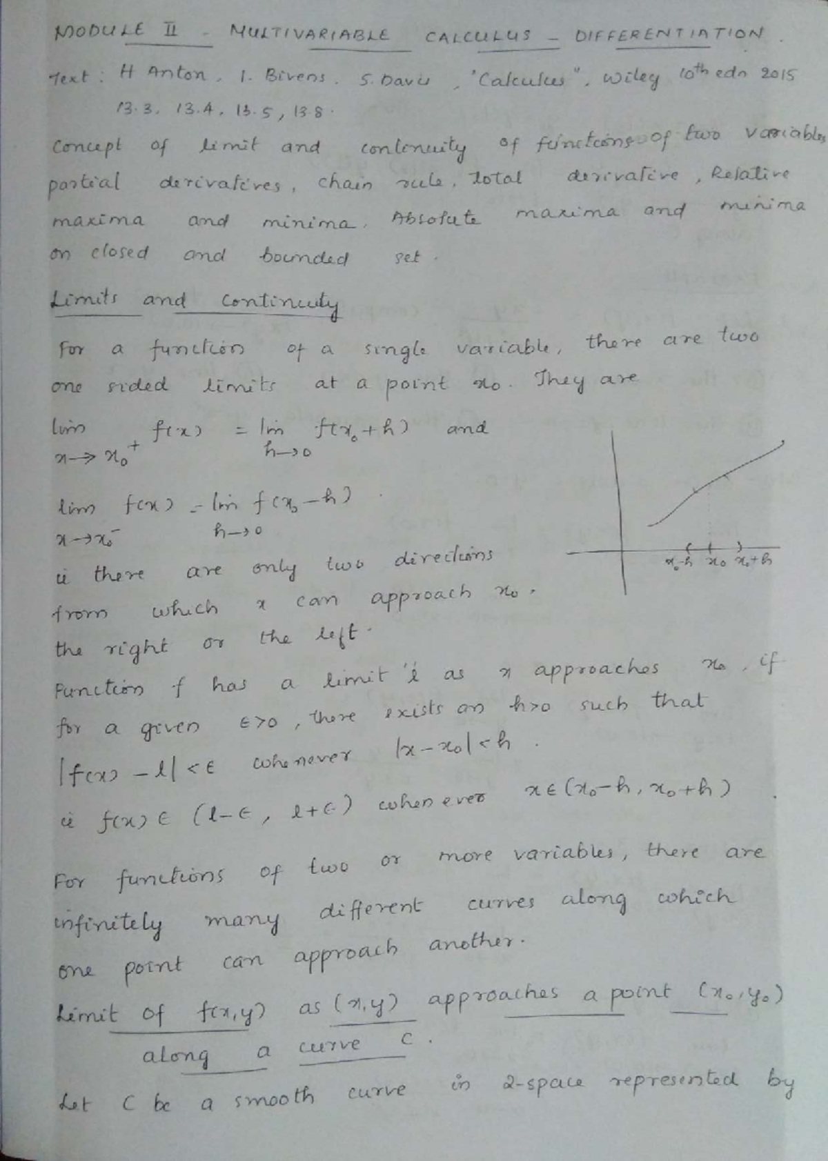 MAT 101 - Lecture Notes on Multivariable Calculus Concepts - Studocu
