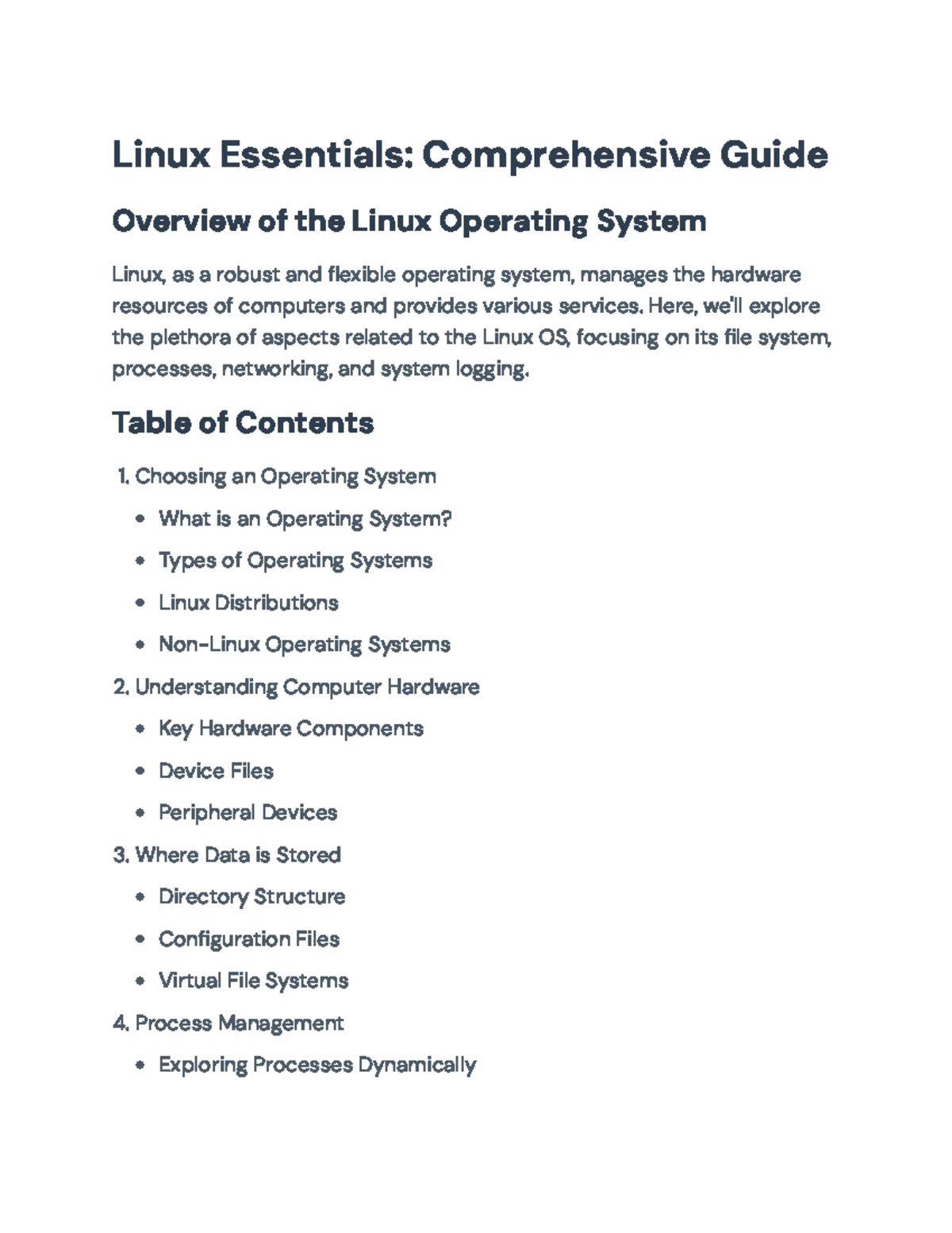 Linux Essentials: Guide to OS Fundamentals & Networking Concepts - Studocu