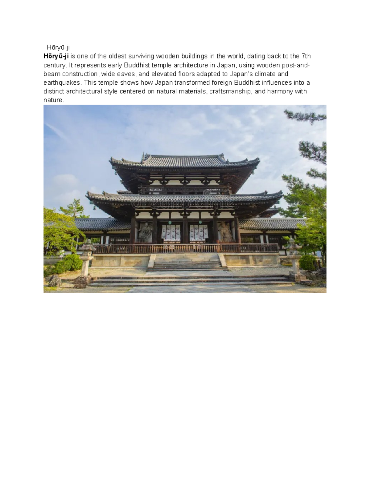 Japanese Architecture: Historical and Modern Perspectives - Studocu