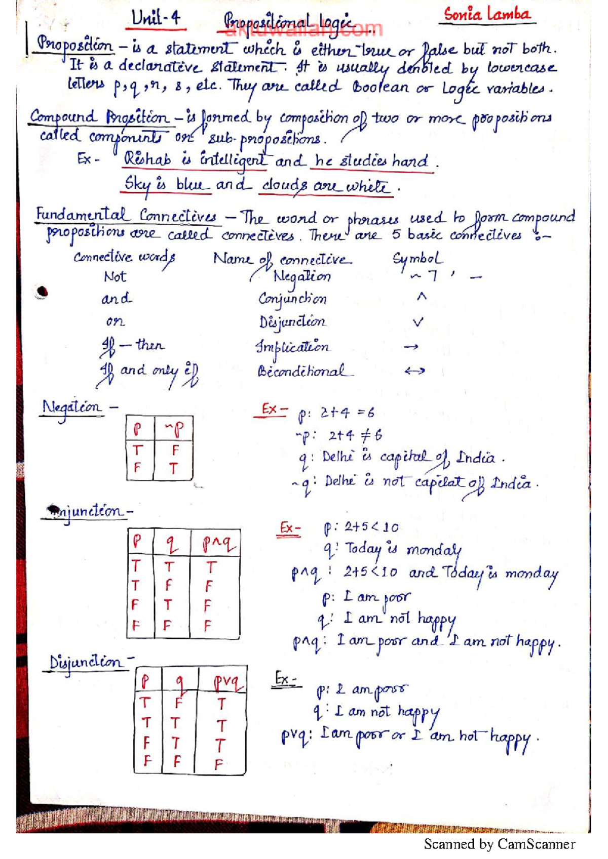 DSTL 3 - Propositional Logic Study Notes - Studocu