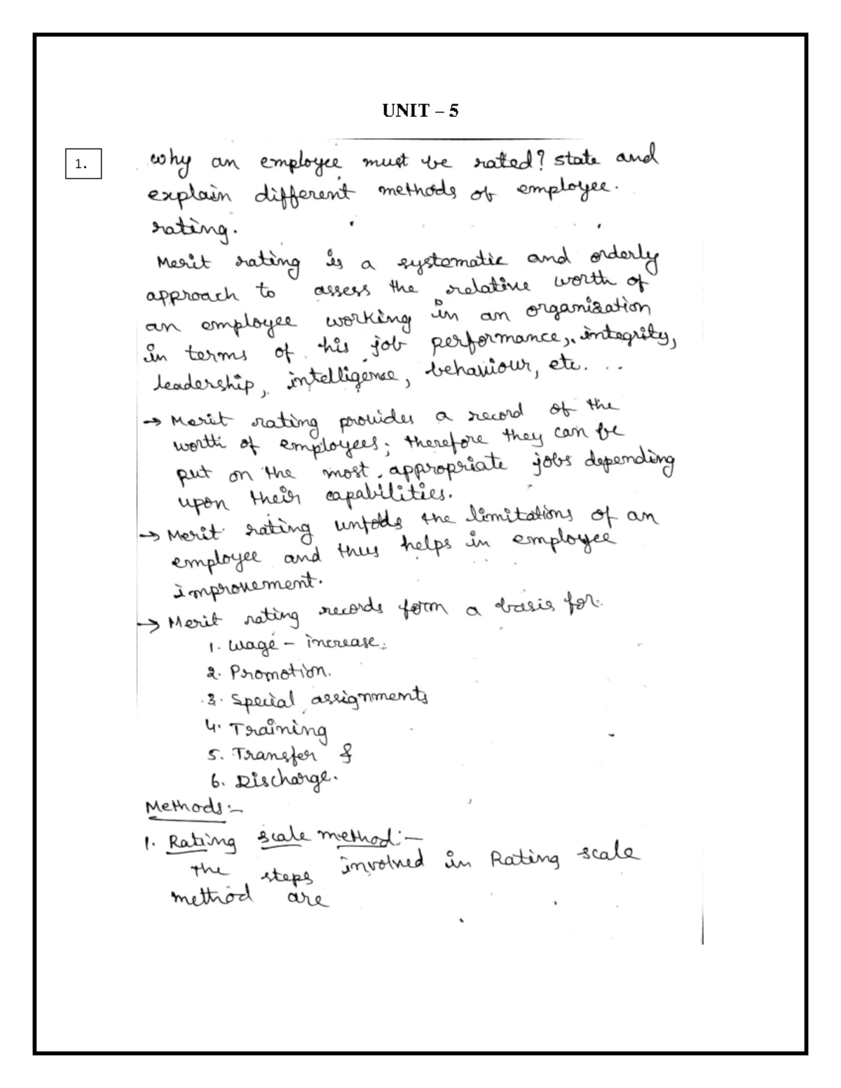 IEM 5th Unit - Lecture Notes on Employee Rating & Job Evaluation ...