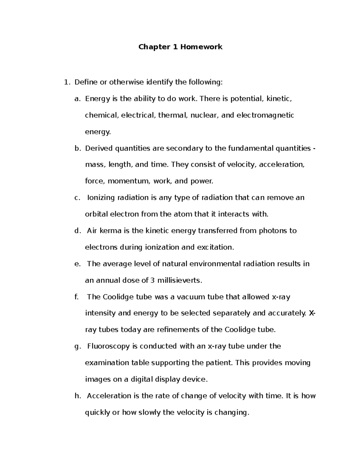 Chapter 1 Homework - Physics 2: Energy, Radiation, and Measurements ...