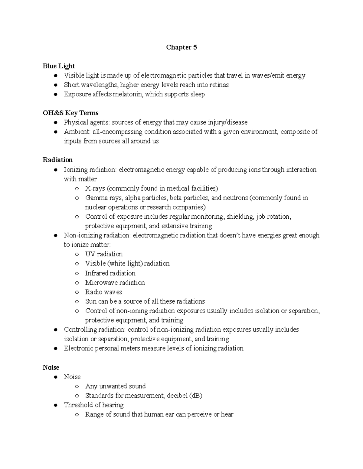 HR Chapter 5 - Understanding Blue Light and Radiation Effects - Studocu