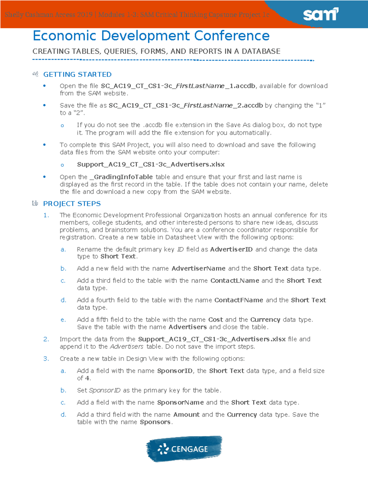 Economic Development Database Instructions SC AC19 CT CS1-3c - Studocu