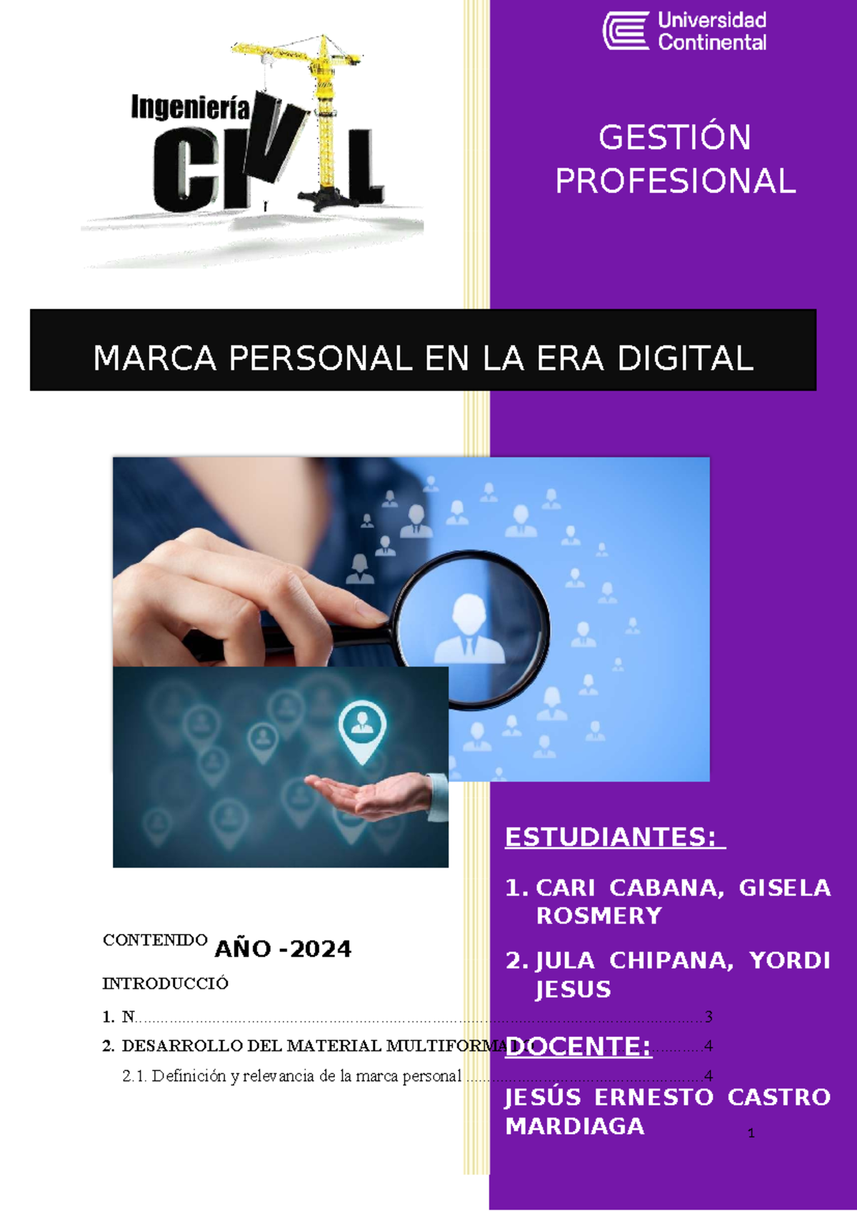 GESTIÓN DE MARCA PERSONAL EN LA ERA DIGITAL - PA 4 - Studocu