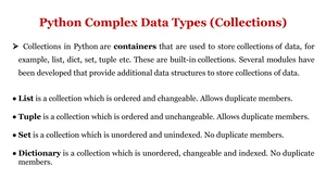 Python Unit-3 - read carrefully - Python Complex Data Types ...