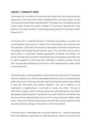 Lesson 3 Community AND Types OF Community - 1 LESSON 3: COMMUNITY AND ...