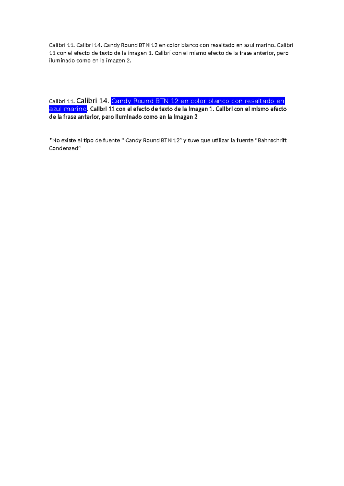Actividad 2 unidad 9 - esta bastante bien - Calibri 11. Calibri 14 ...