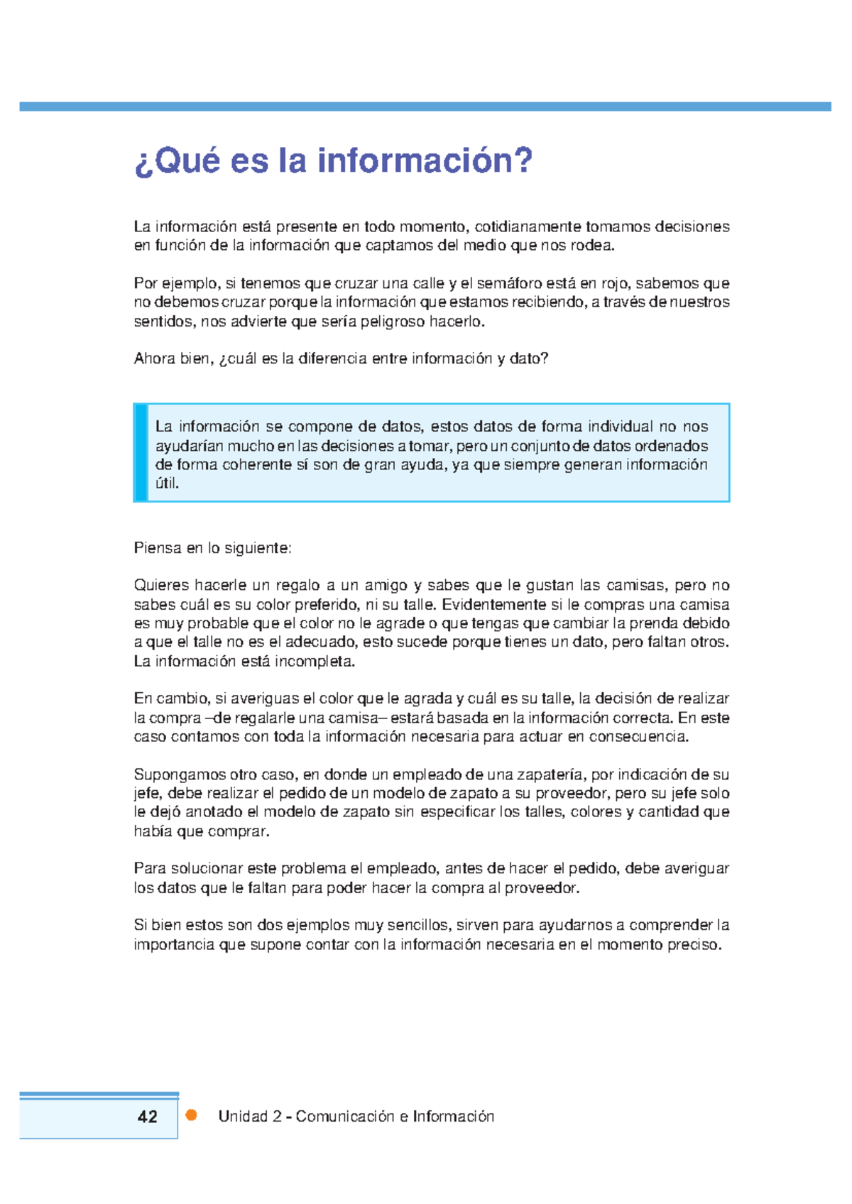 TIC 4to - Unidad 2: Comunicación e Información en la Toma de Decisiones ...