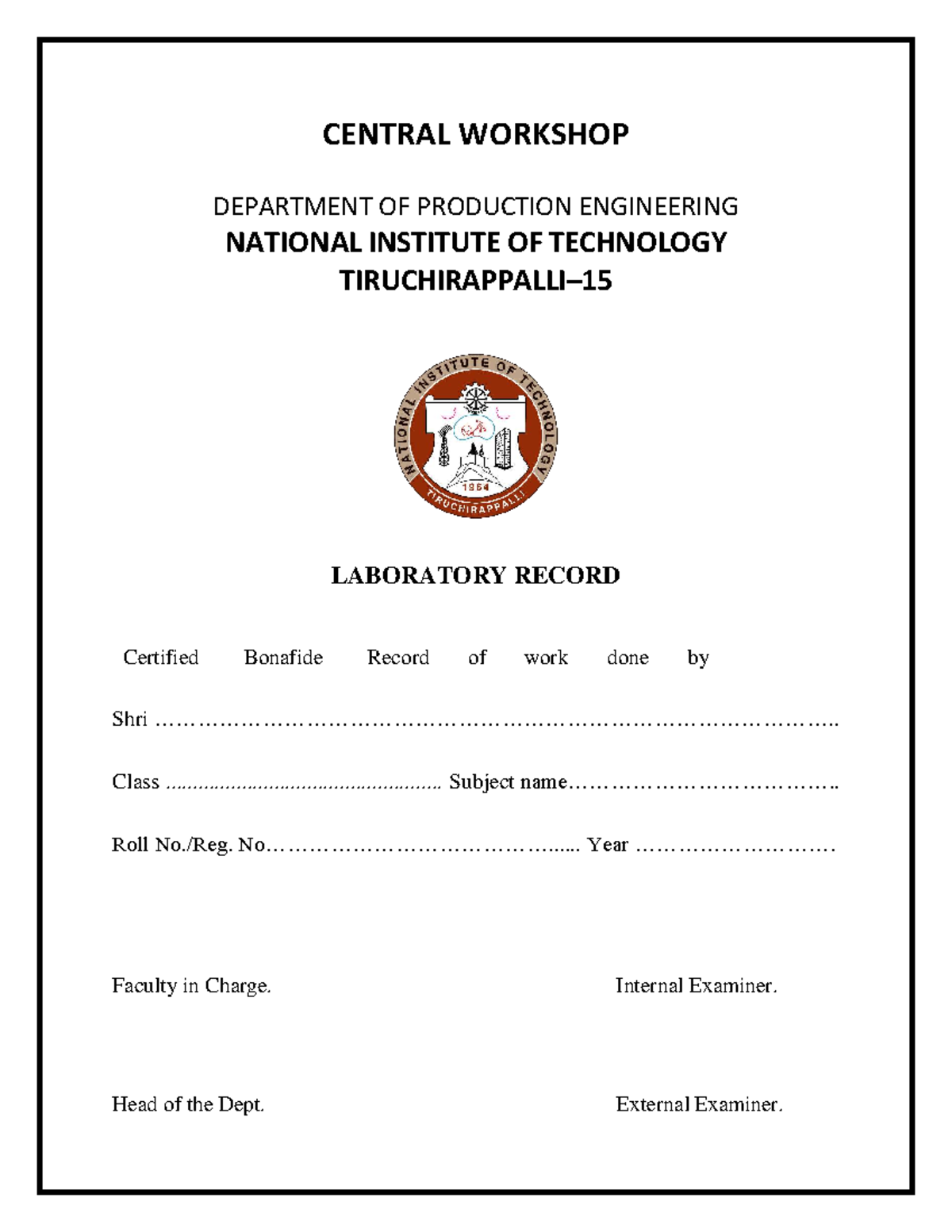 PRIR11 - Engineering Practice Lab Manual: Workshop Exercises - Studocu