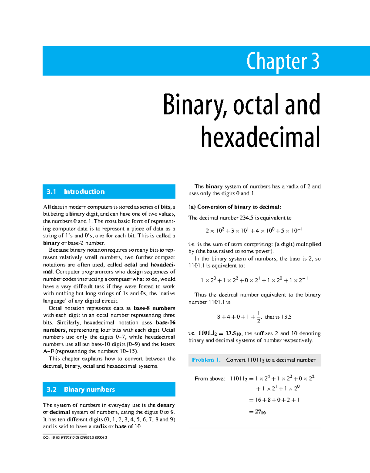 Chapter 3: Binary, Octal, and Hexadecimal Systems - Engineering ...