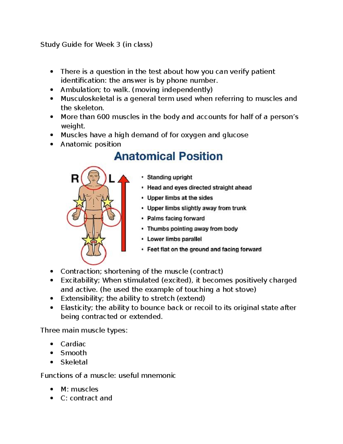 Week 3 Study Guide for Health Promotion Concepts (NURS 101) - Studocu