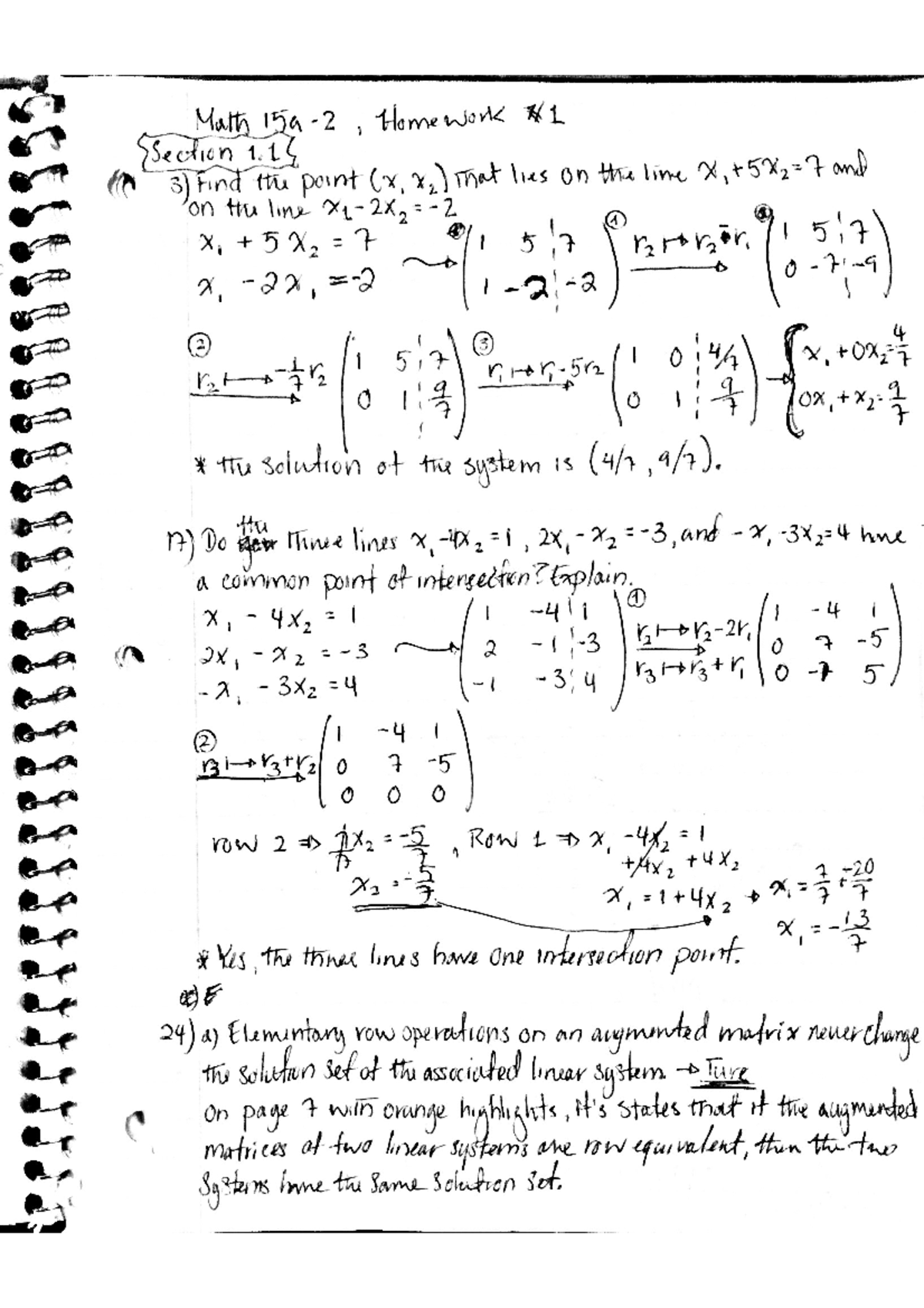 Math 15a Homework H1 Solutions and Explanations - Section 1 Analysis ...