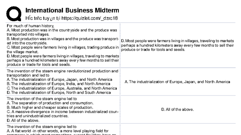 International Business Midterm Study Notes (IB 2) - Studocu