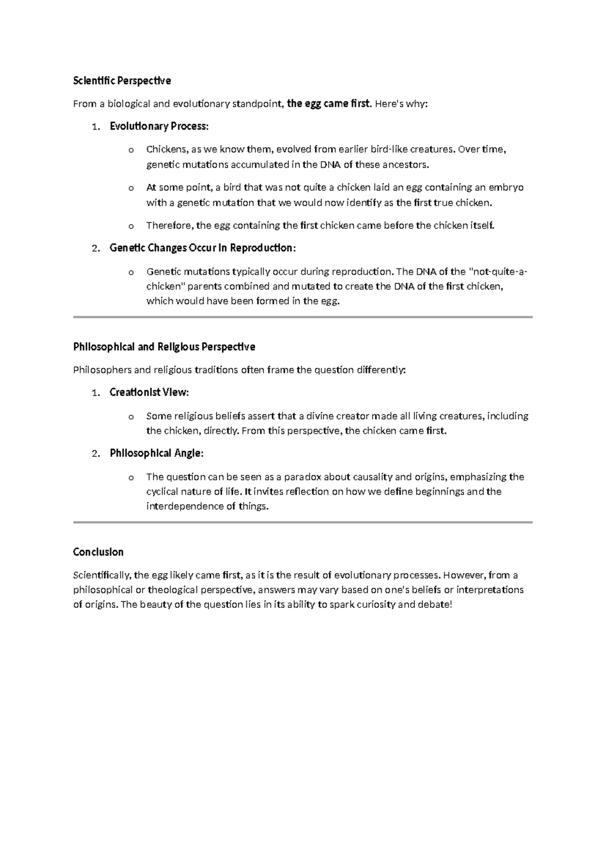 Scientific Perspective - Scientific Perspective From a biological and ...