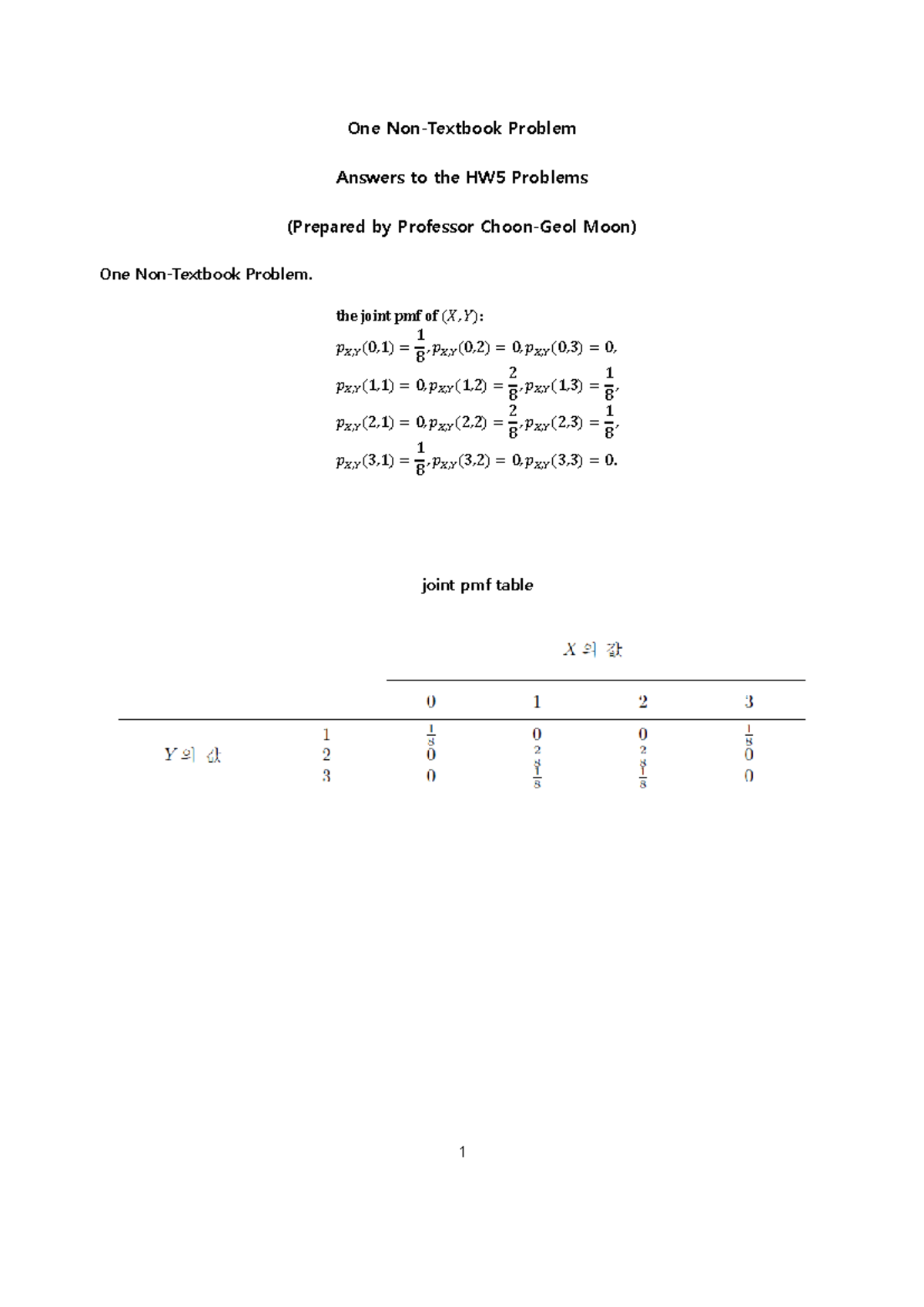 Stat HW05 answers to joint pmf problems and expectations - Studocu