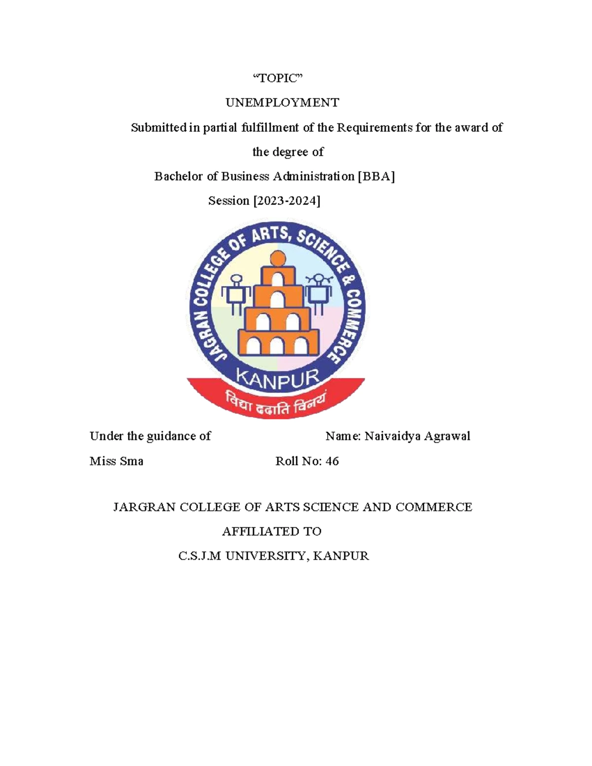 Final Project Synopsis: BANK Management System (BCA 2024) - Studocu