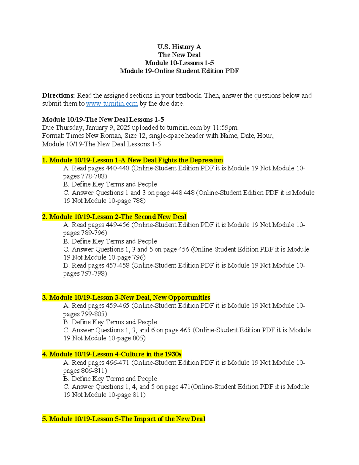 Module.Ten.Nineteen.The.New.Deal.Lessons - U. History A The New Deal ...