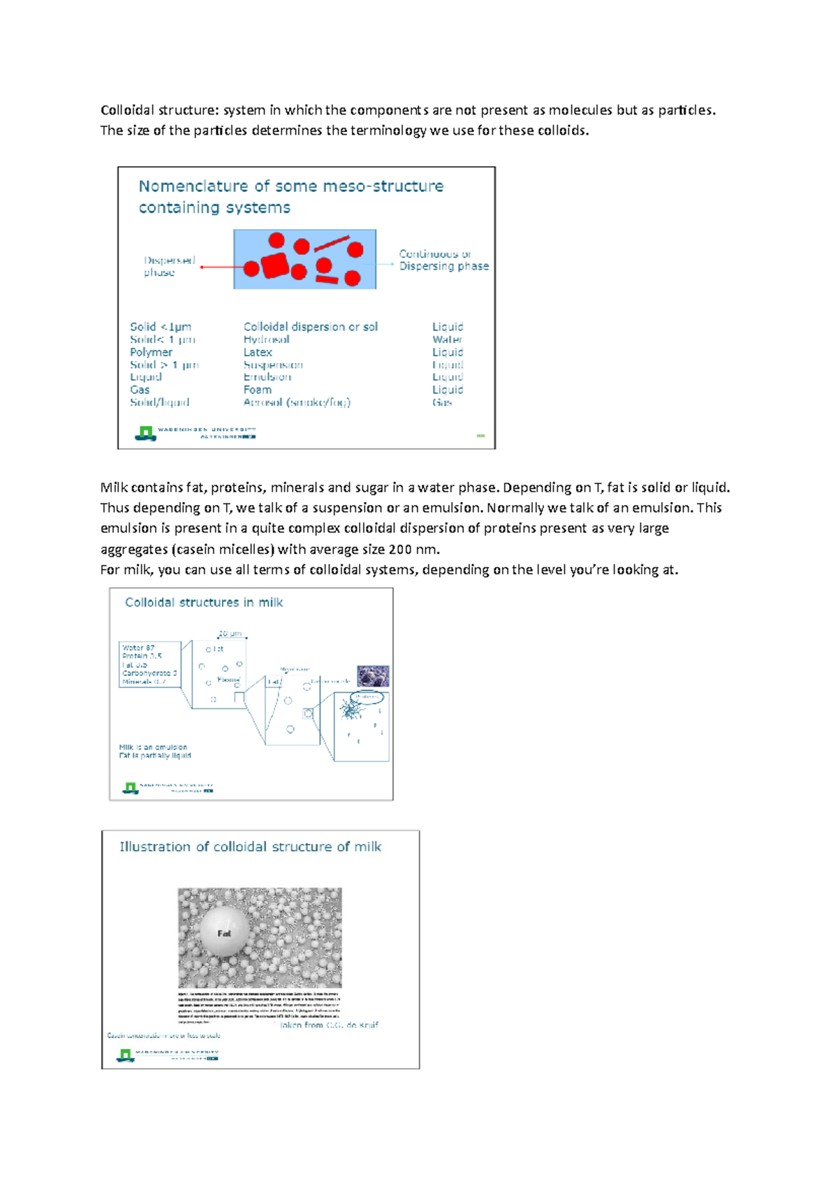 Colloidal Systems in Milk: Insights from Chapter 9 Knowledge Clips ...