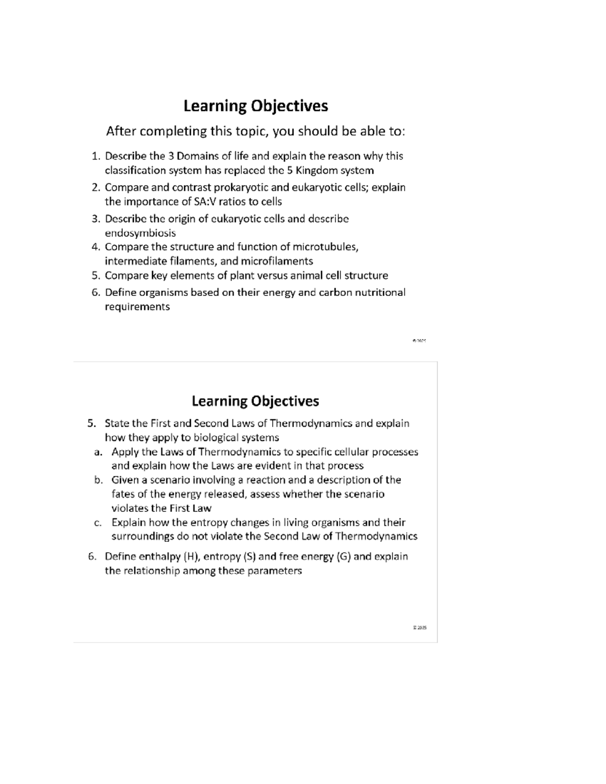 BIO211 Learning Objectives: Key Concepts in Cell Biology and Genetics ...