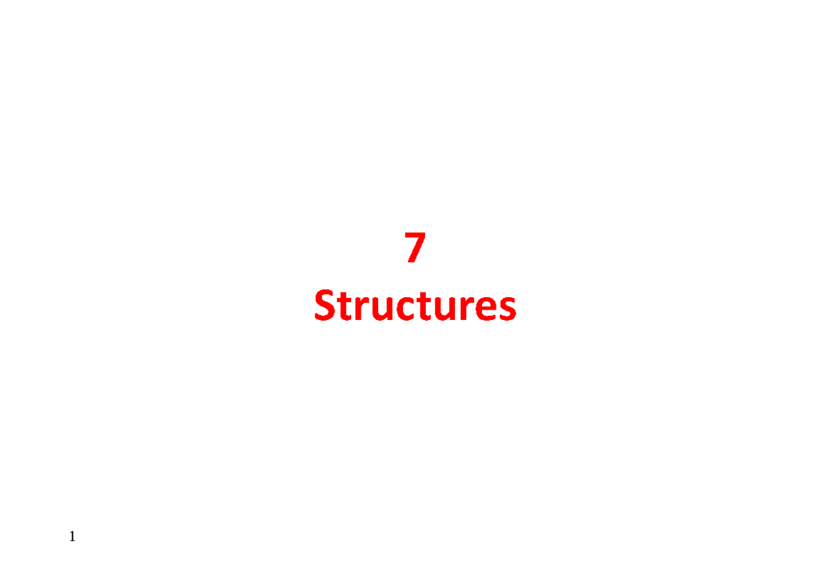 7 - Structures - Lecture Notes on Data Types and Operations - Studocu