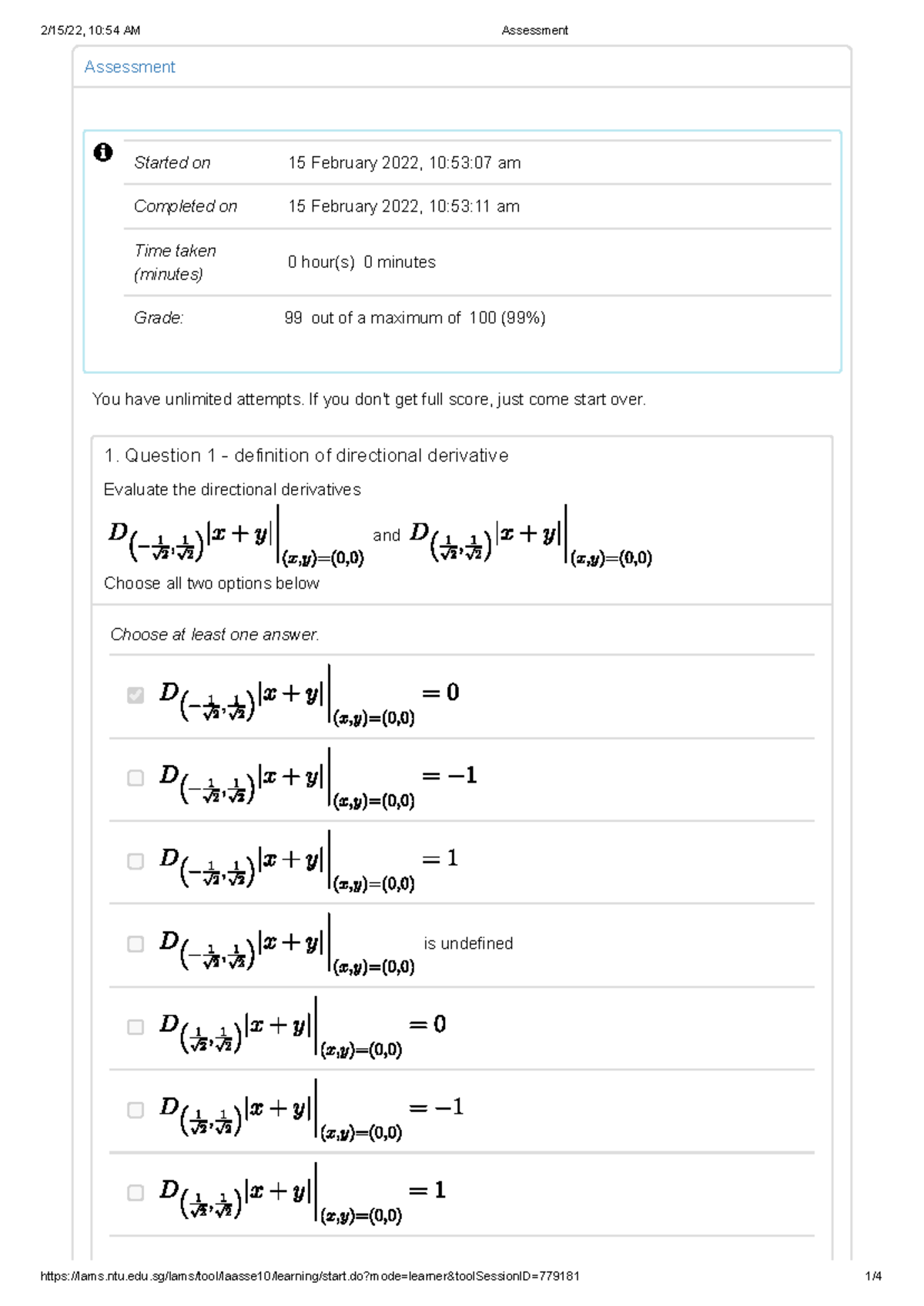 MH1811 take home assignment 2 - Assessment You have unlimited attempts ...