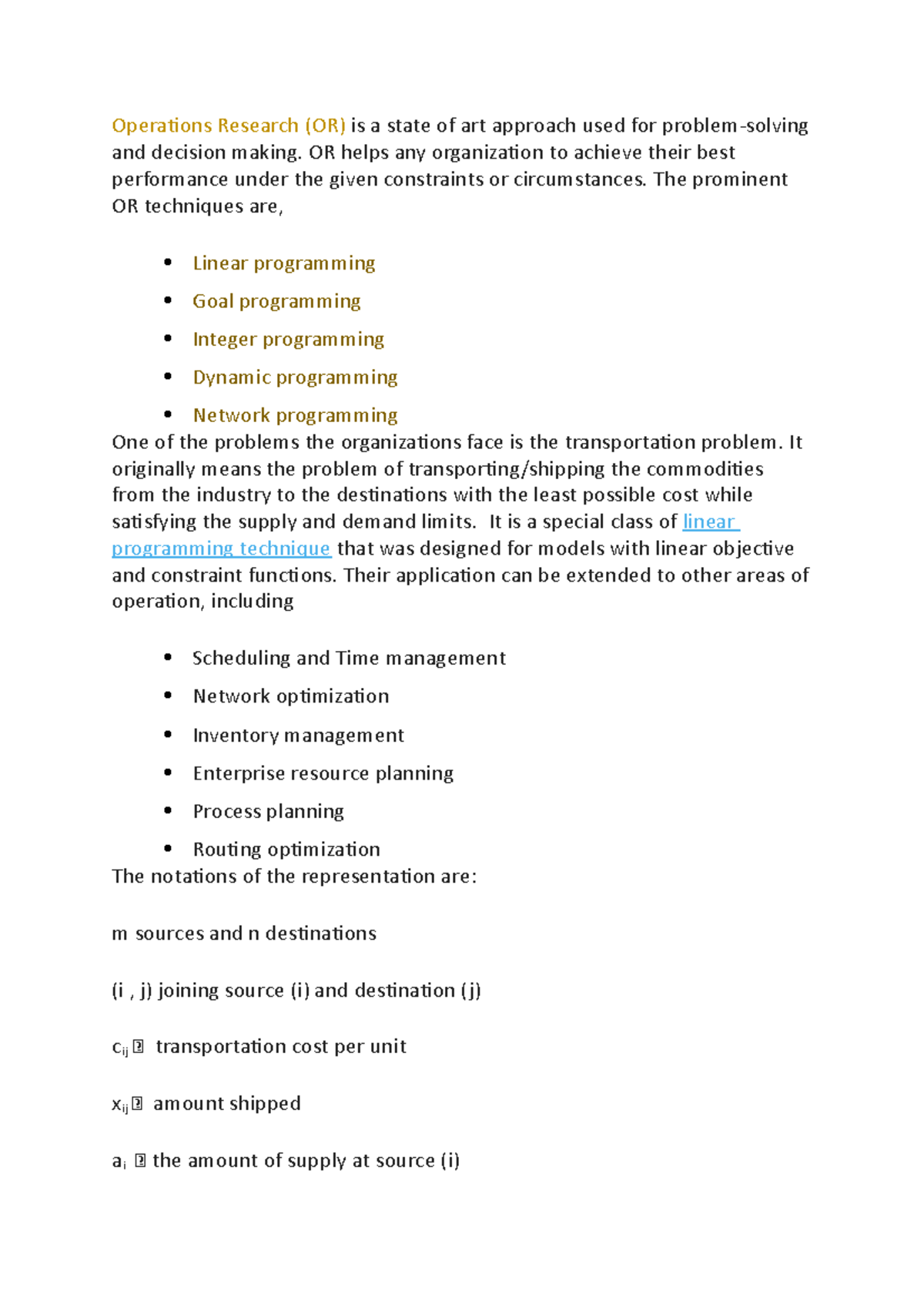 Transportation Problem in Linear Programming: Concepts & Solutions ...