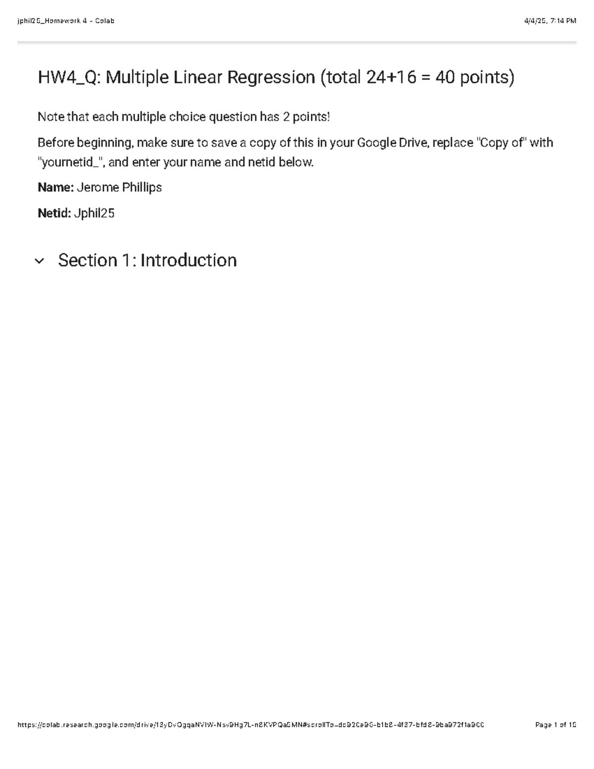 JPHIL25 Homework 4: Multiple Linear Regression Analysis and Predictions ...