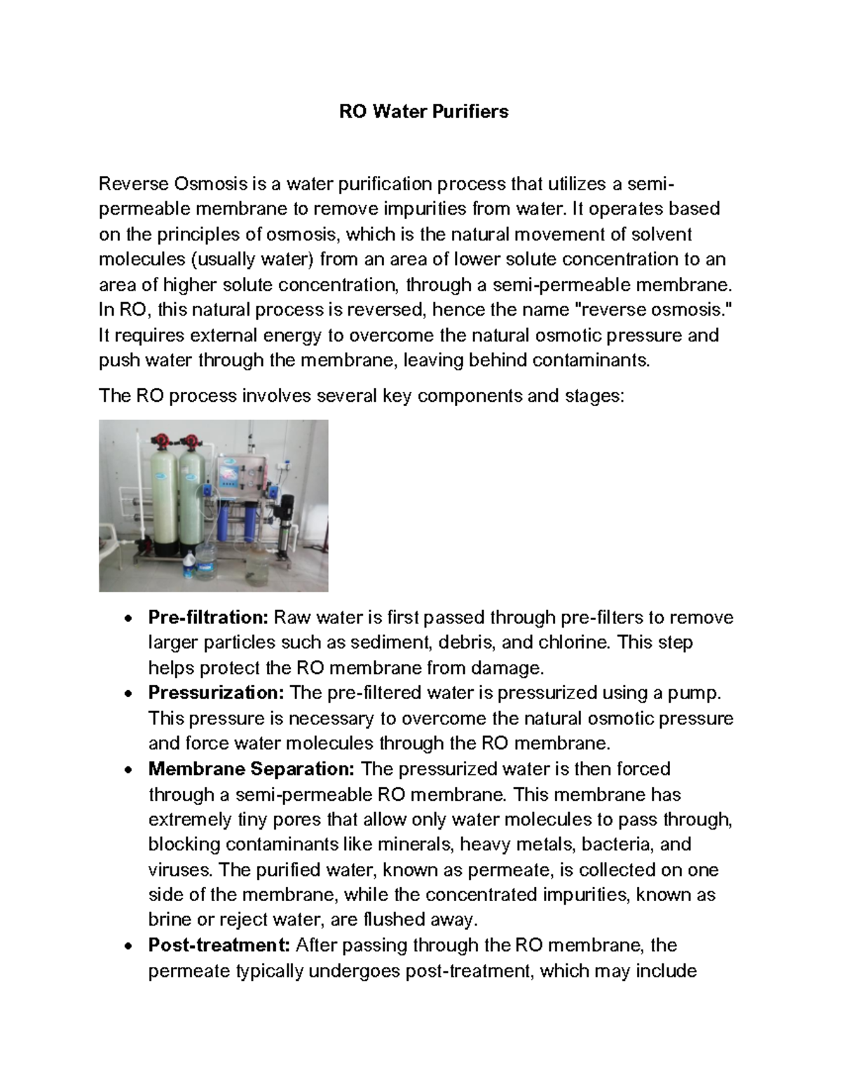 RO Water Purifier: Principles, Applications & Effectiveness Explained ...