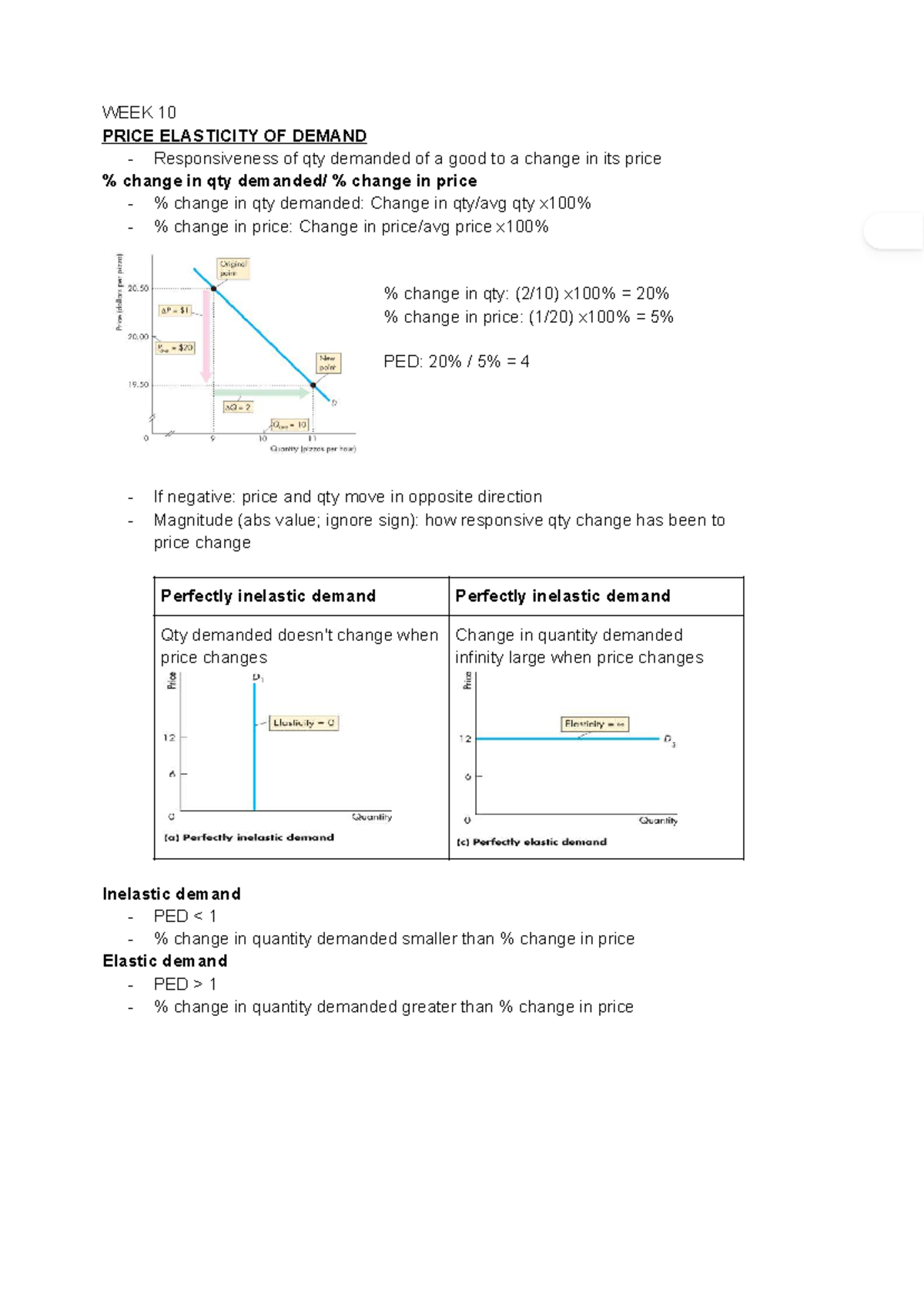 EEK W10 - Elasticity of Demand and Consumer Choice Concepts - Studocu