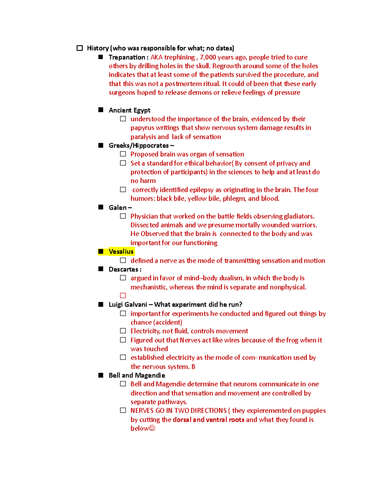 363 PSY 101 Exam 1 Study Guide: Key Concepts in Neuroanatomy and ...