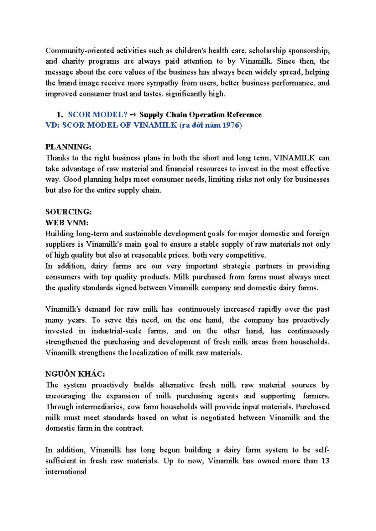 TỰ LUẬN OSCM - OSCM - Community-oriented activities such as children's ...