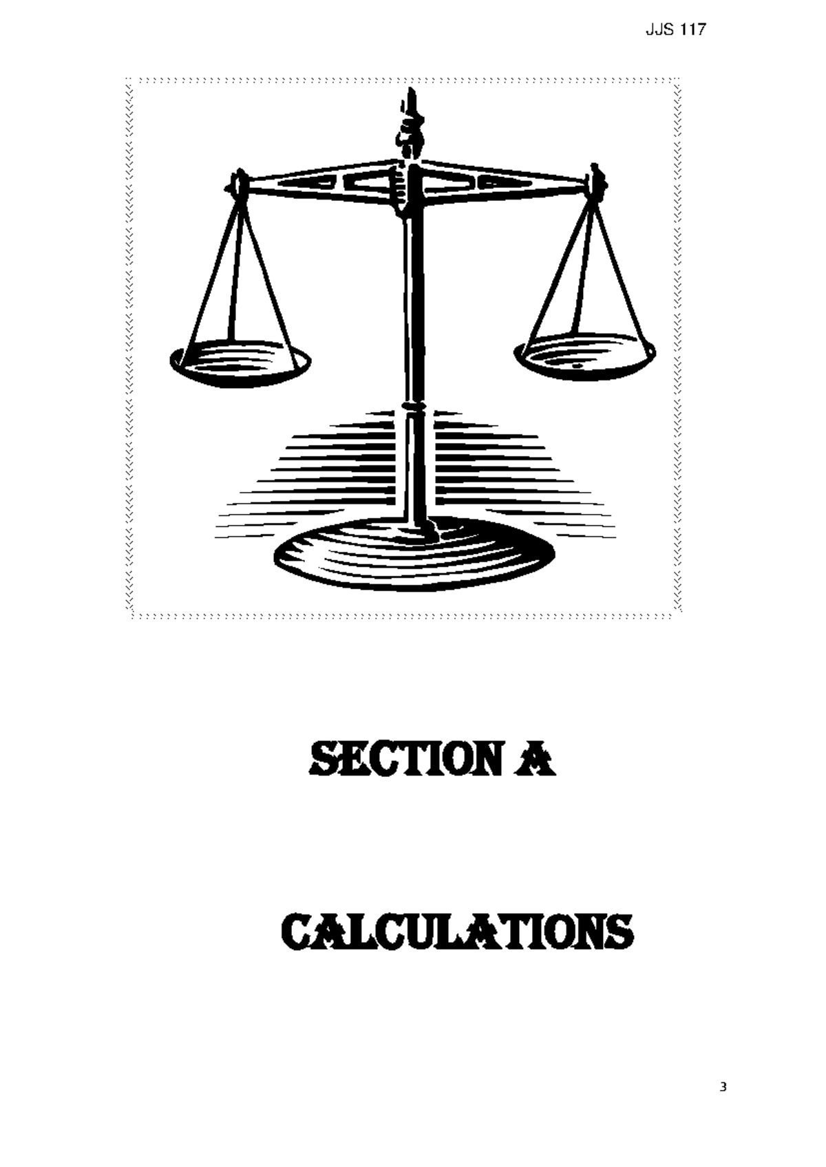 JJS 117 Section A: Calculations and Methods for Integers - Studocu