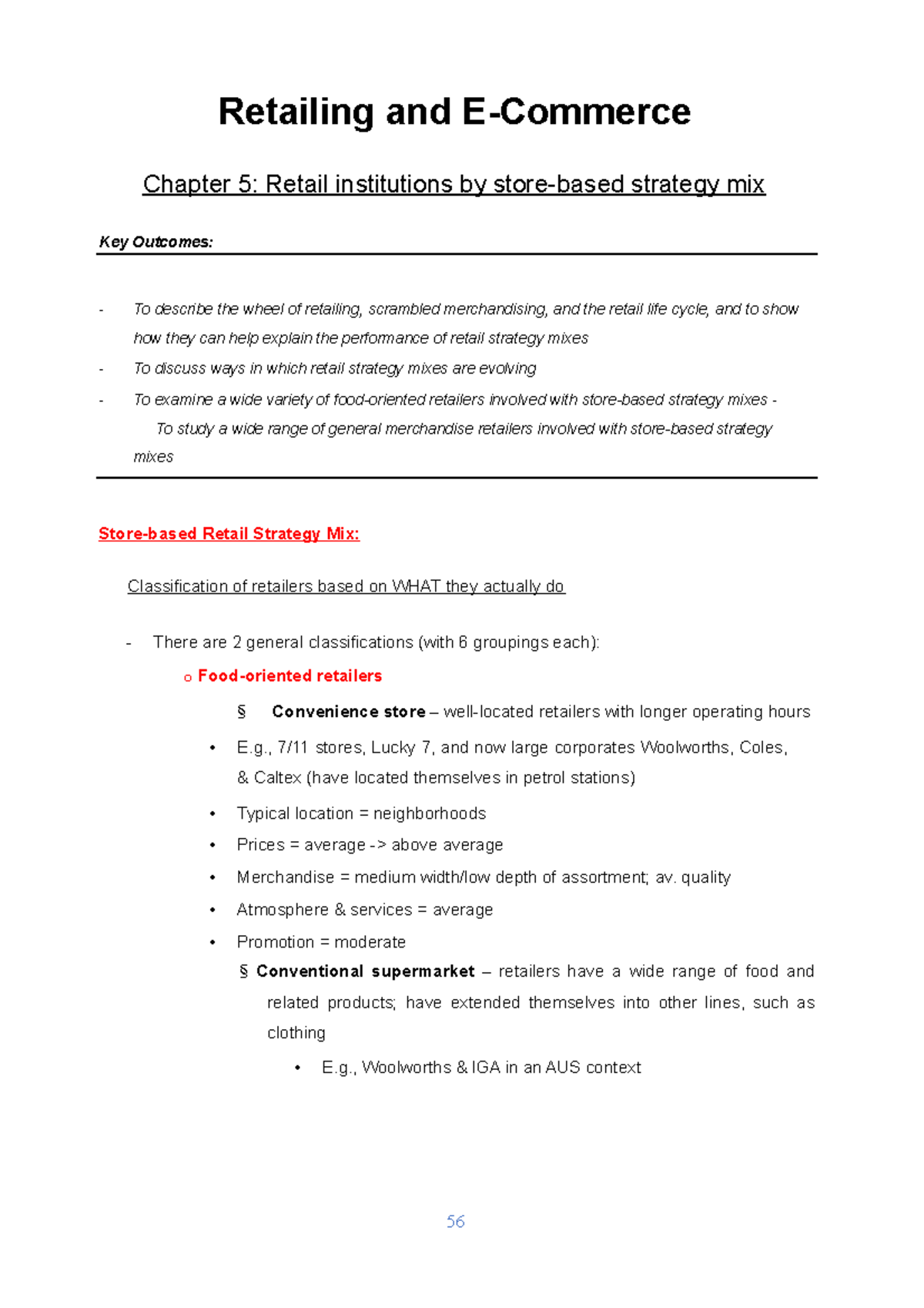 Chapter 5: Understanding Retail Institutions via Store Strategy Mix ...