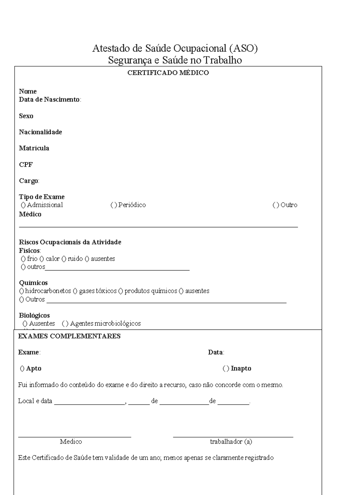 Atestado de Saúde Ocupacional (ASO) - Segurança e Saúde no Trabalho ...