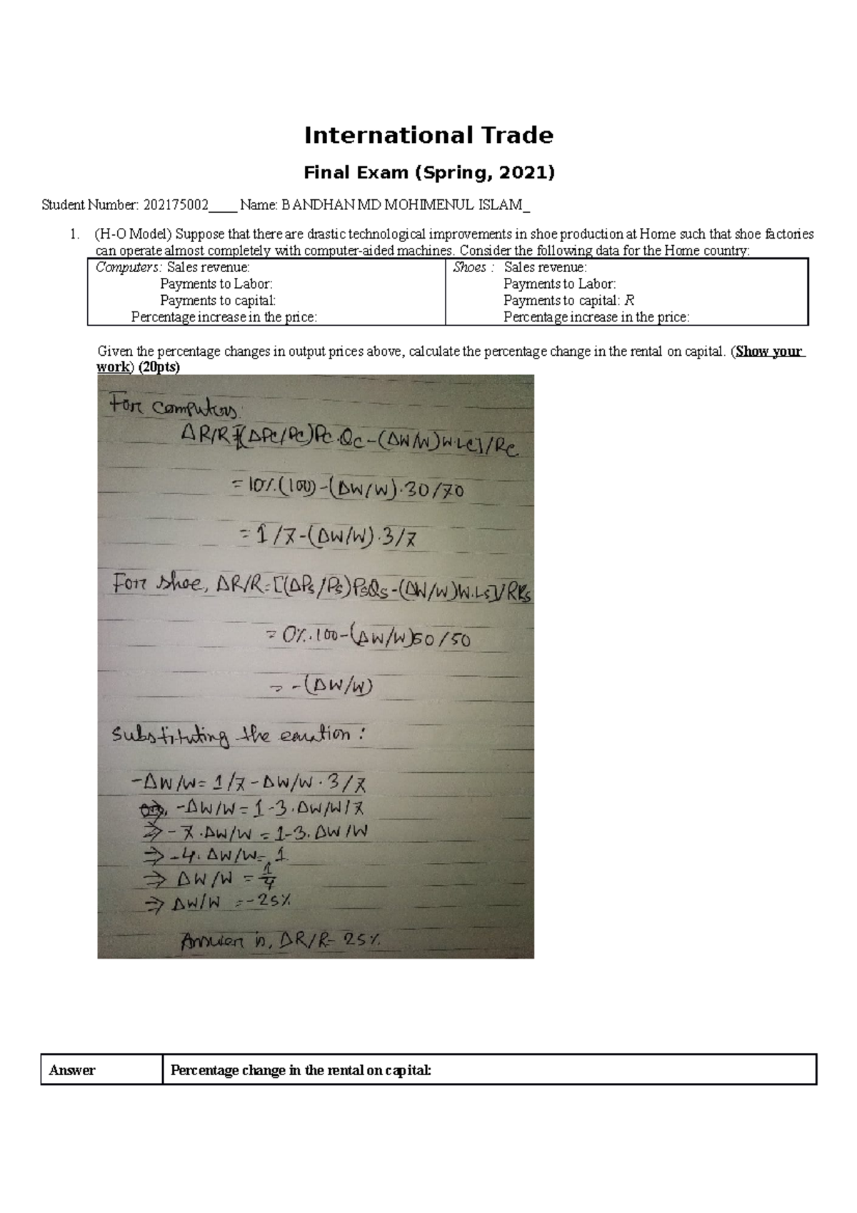 International Trade Final Exam Study Guide (Spring 2021) - Studocu