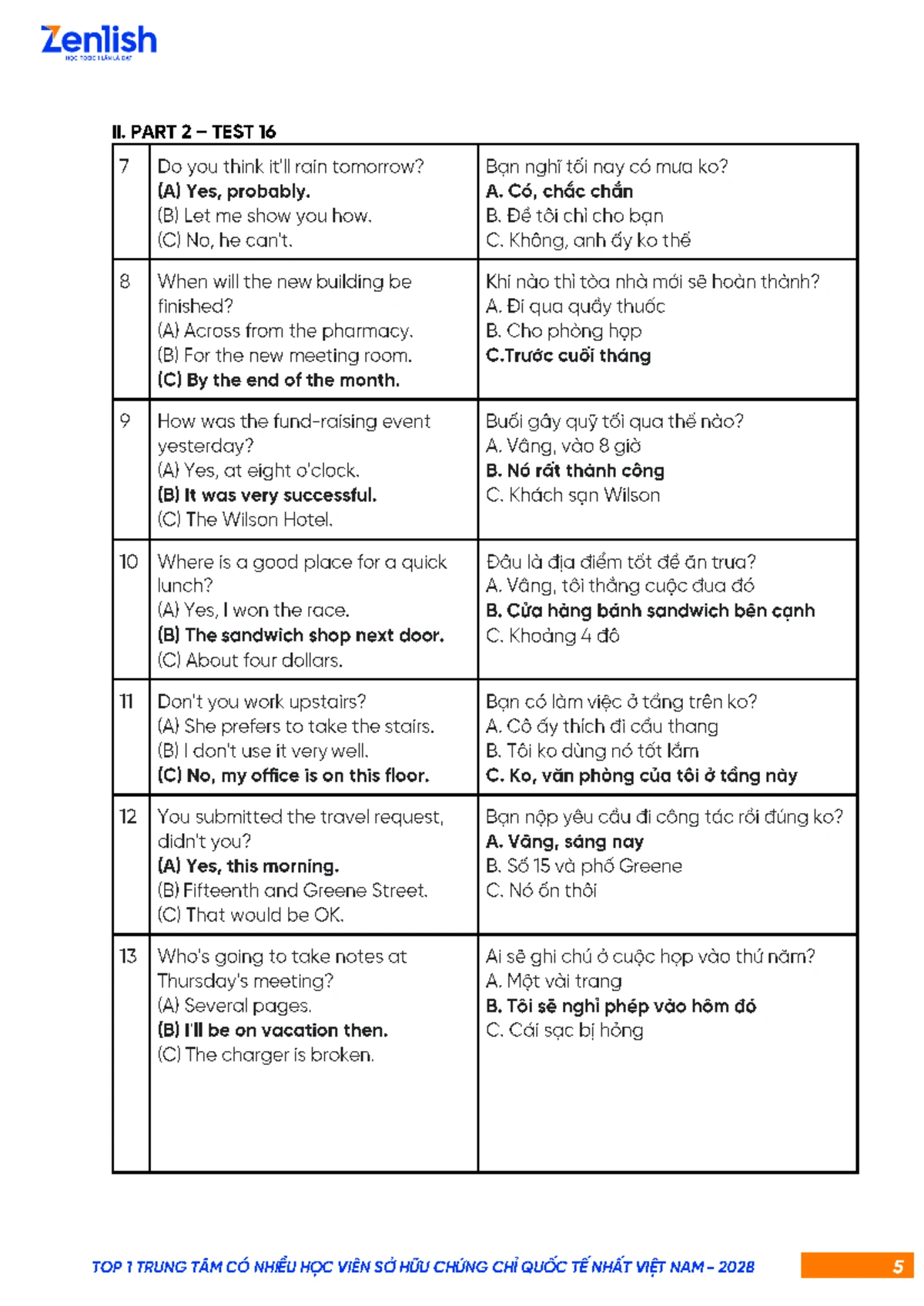 RC TEST 3 - TOEIC Reading Comprehension Practice - Studocu