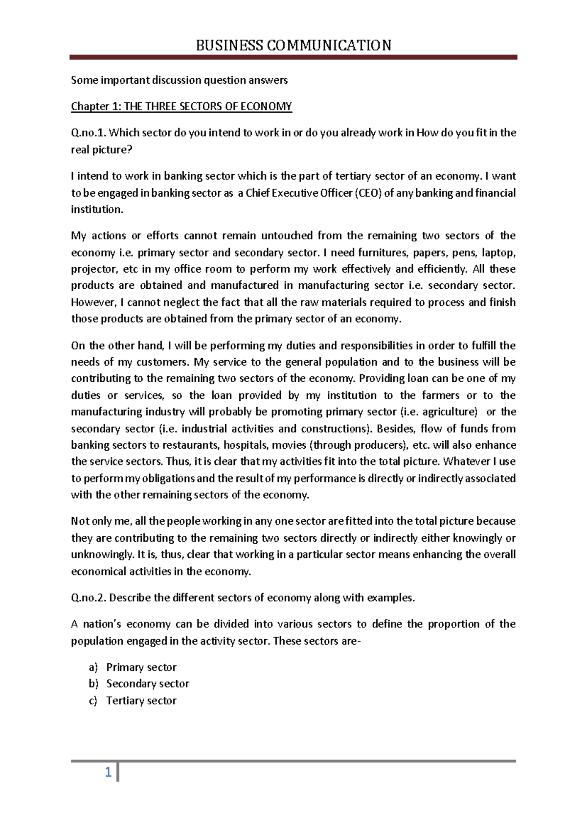 Business Communication Solutions Manual - Sem 3 Discussion Questions ...