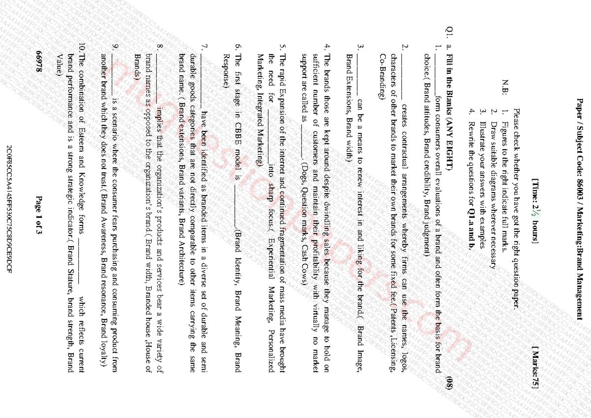 BM 19 - Marketing Brand Management Final Exam Questions and Answers ...