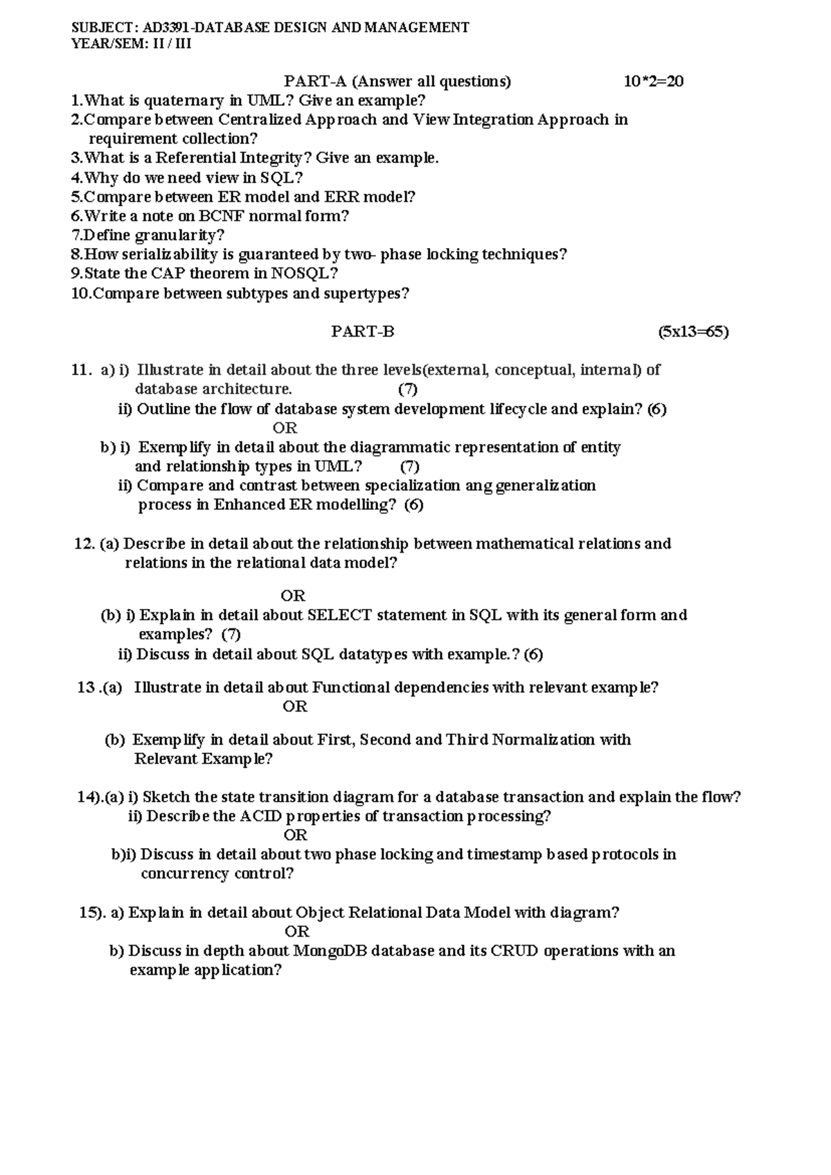 Design and Management II: Comprehensive Q&A Guide - Studocu