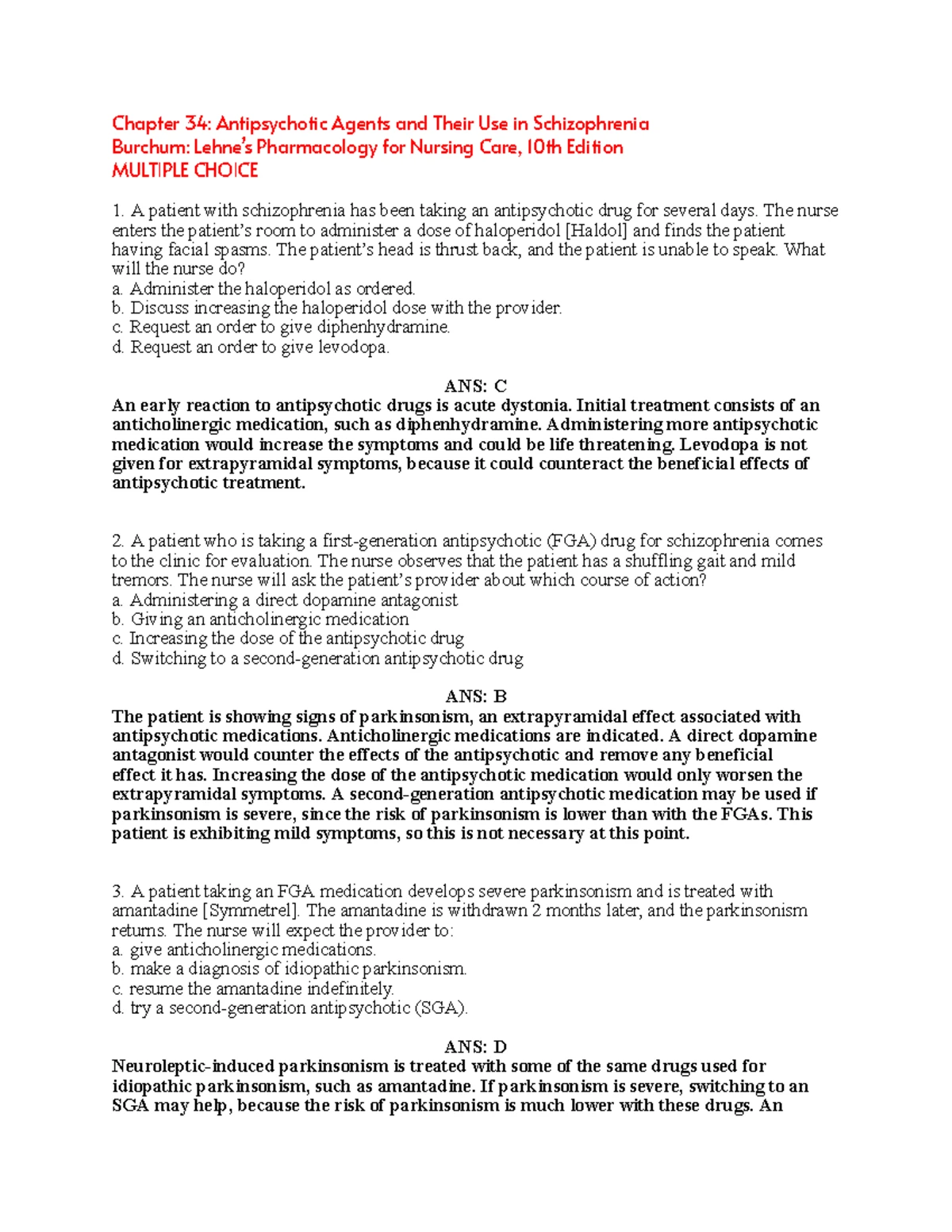 ACTIVE LEARNING TEMPLATE: Sertraline (SSRI) for Depression Management ...