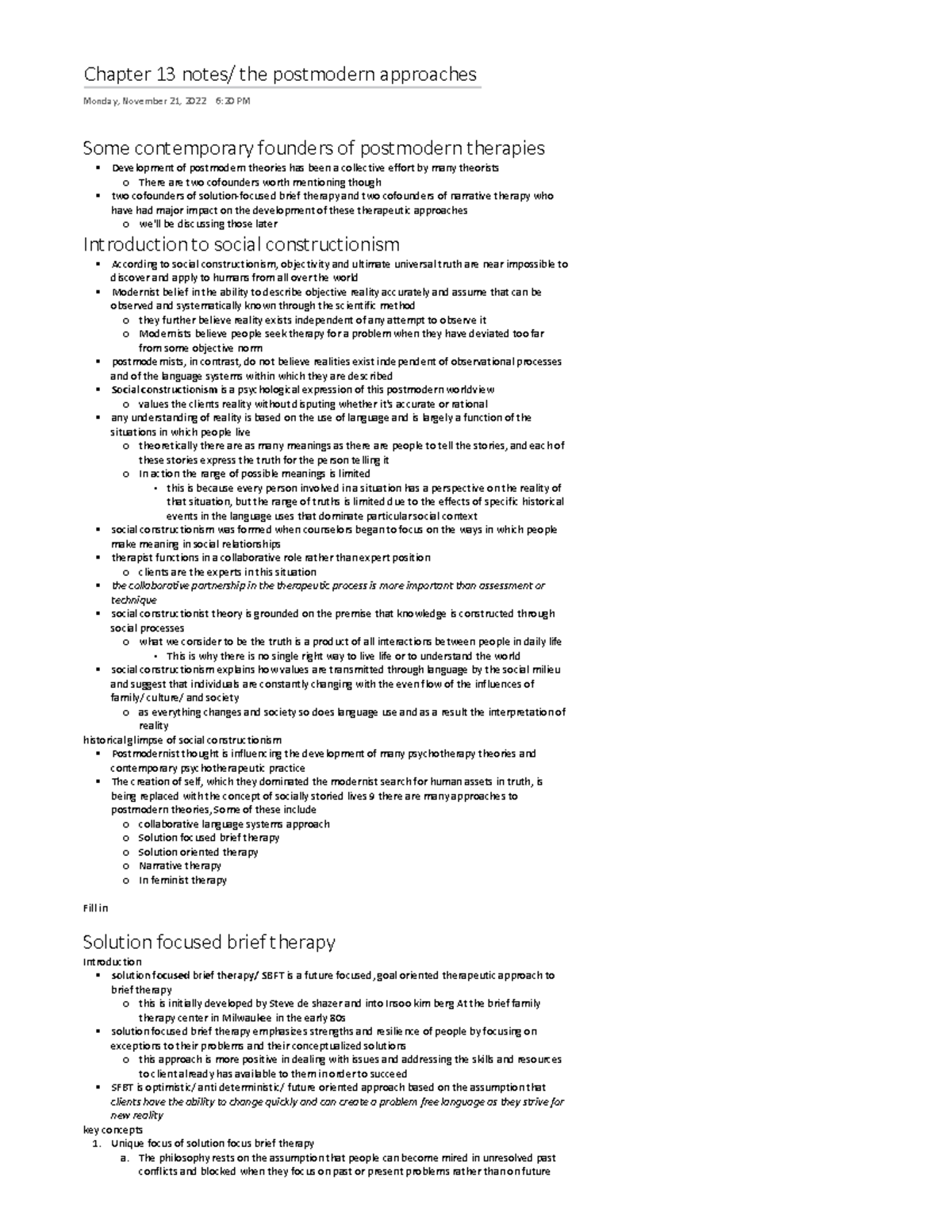 Pcn 107 textbook notes chapter 13 - Chapter 13 notes/ the postmodern ...