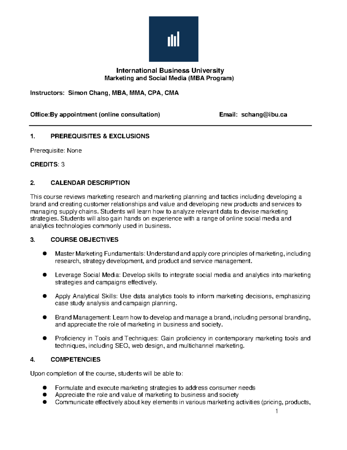 Course Outline: Marketing and Social Media (MBA S24) - Studocu