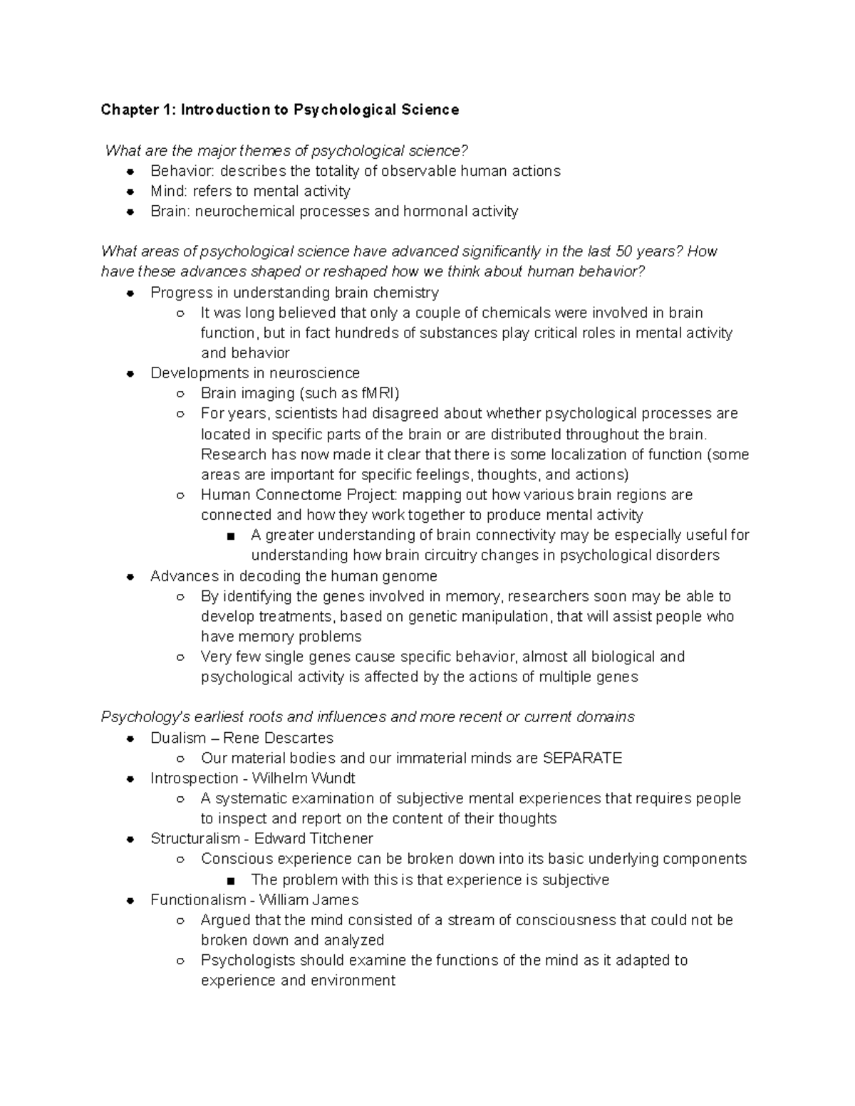 PSY 202 Midterm 1 Study Guide: Key Concepts in Psychological Science ...