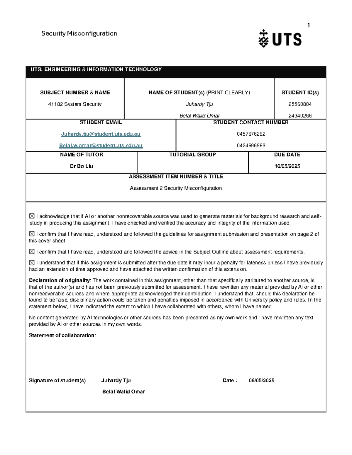 System Security Final - helpful resources - Security Misconfiguration ...