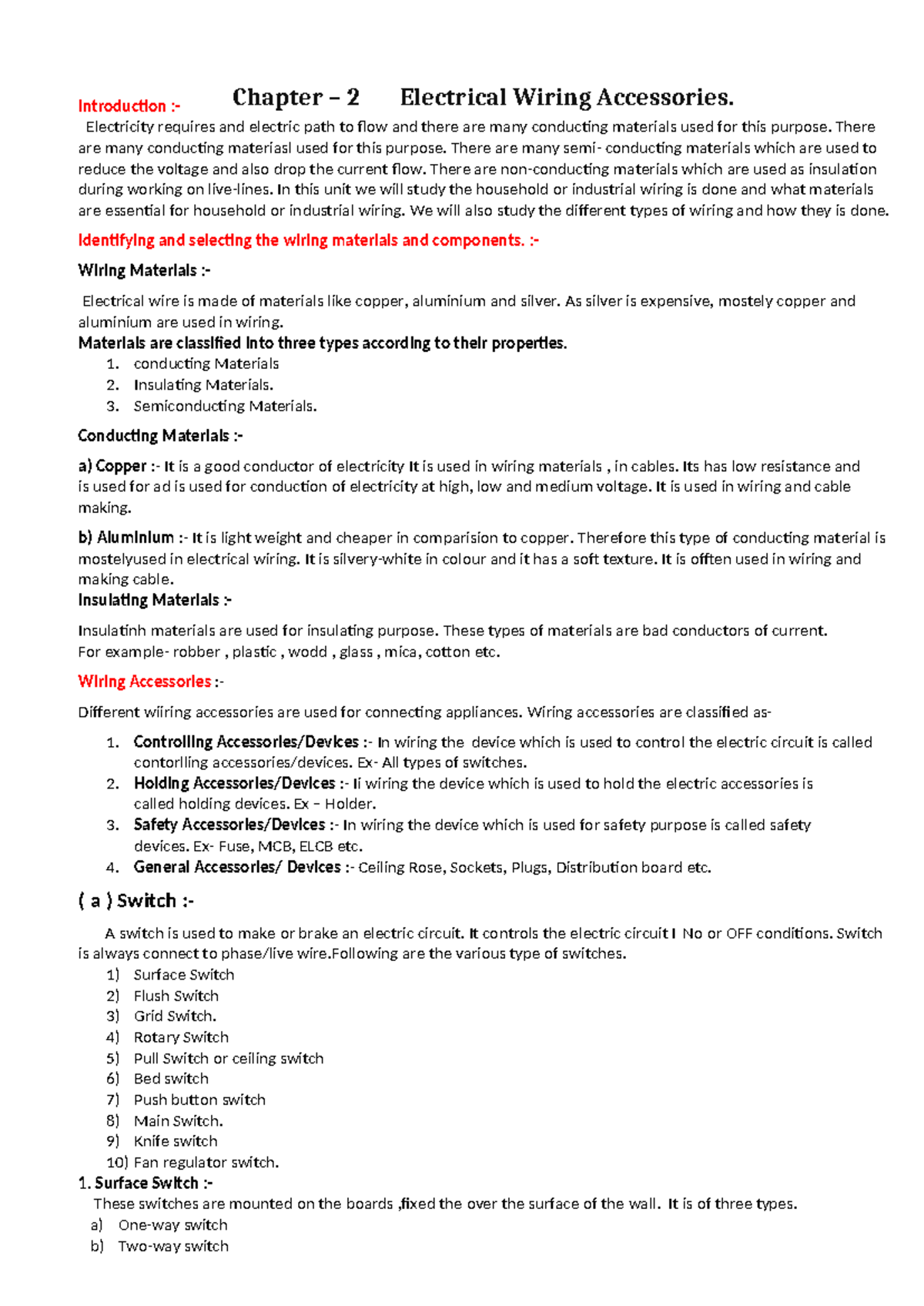 617853386 Electrical Accessories Eng - Introduction :- Chapter – 2 ...