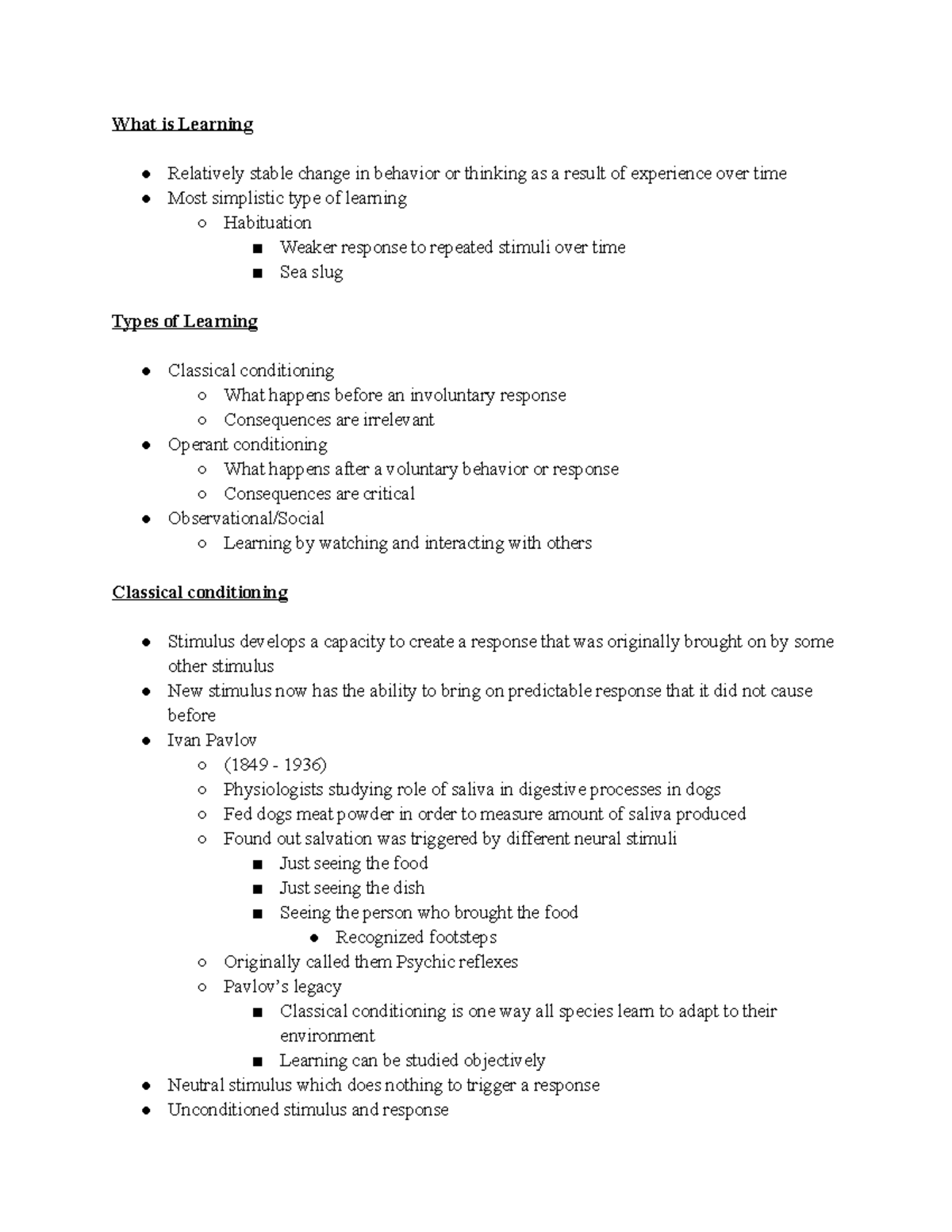 Psych 101: Learning and Conditioning Concepts and Principles - Studocu