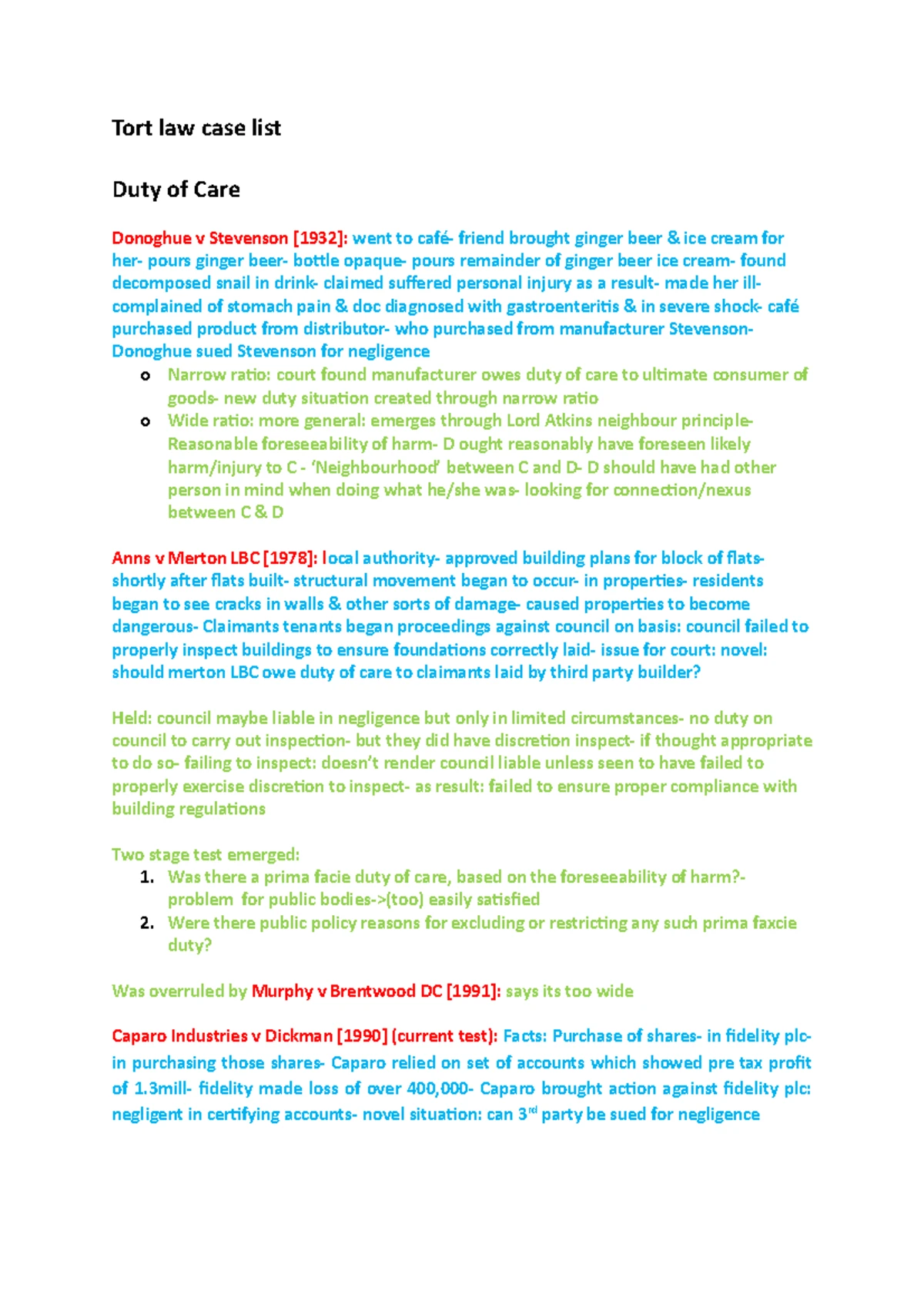Checklist OF Topics - hkbjcjbv - Topic 1: The company as separate ...