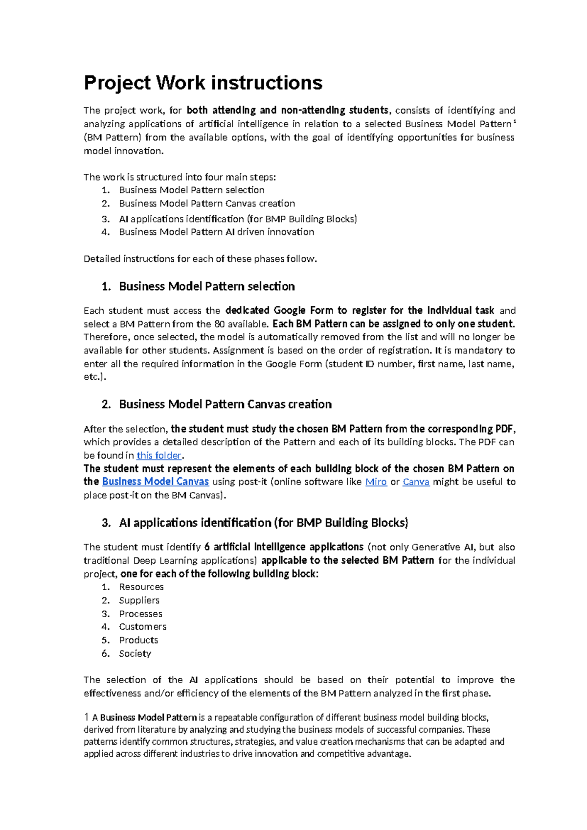 BMI 24 25 - Project Work: AI Applications in Business Model Patterns ...